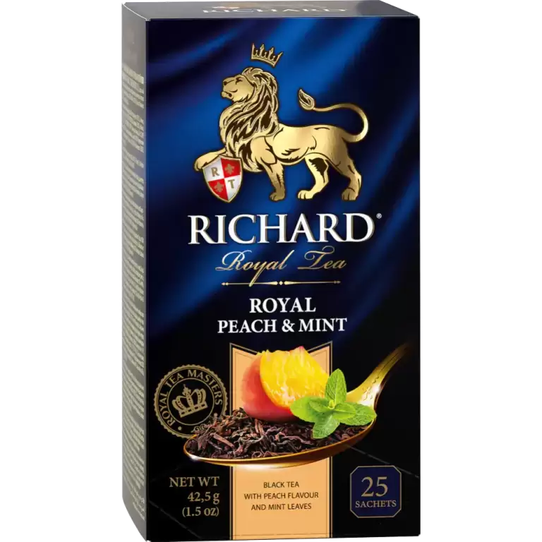 Чай черный "Richard" с аром., персика и мяты