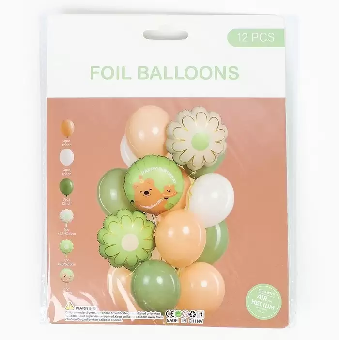 Воздушные шары "Капибара с ромашкой" 12 шт.