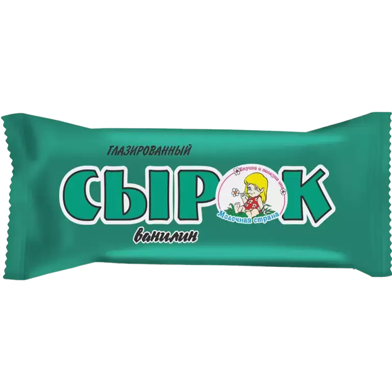 Сырок творожный глазированный Молочная страна с ванилином, 23%, 45 гр.