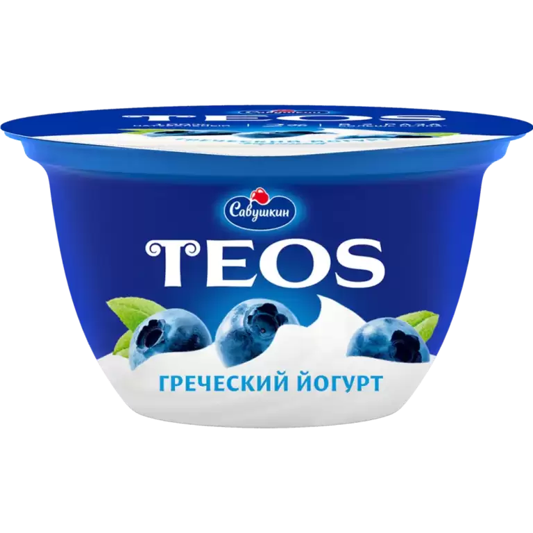 Йогурт греческий "Teos" черника 2% 140 гр.