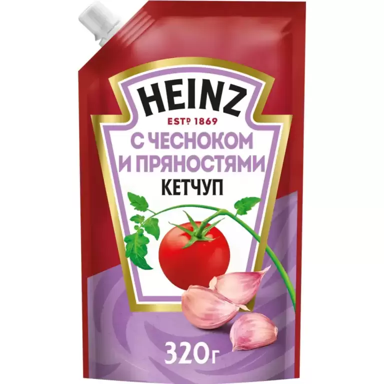 Кетчуп "HEINZ" с чесноком и пряностями 320 гр.