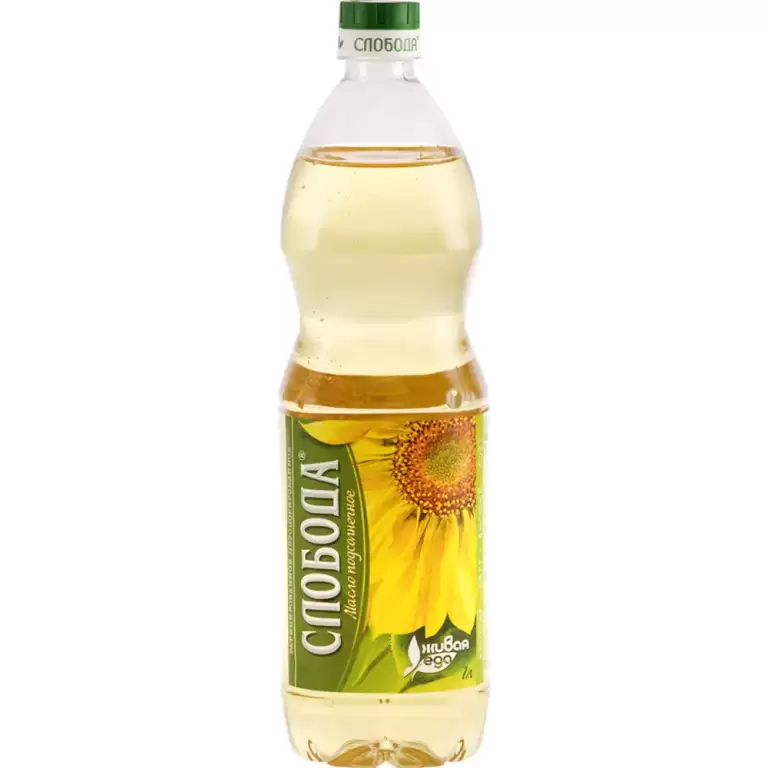 Масло подсолнечное "Слобода" рафинированное, 1 л.