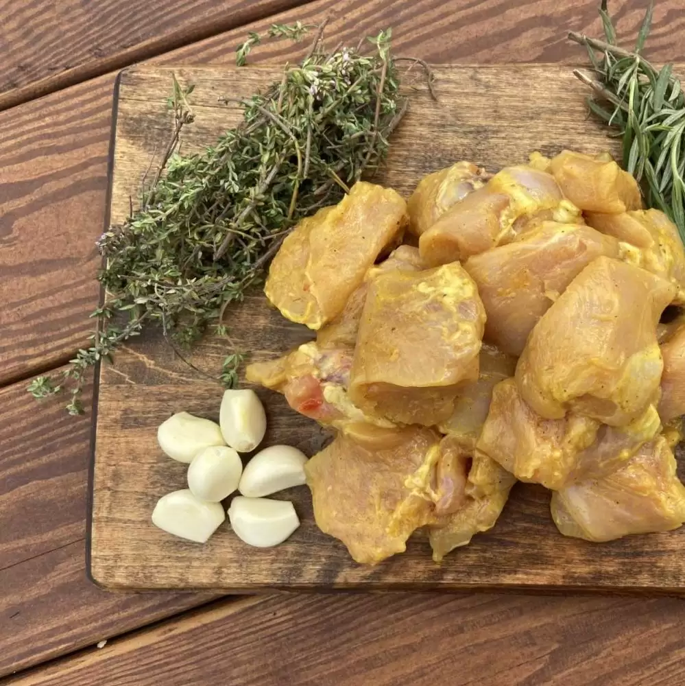 Шашлык из филе птицы в маринаде