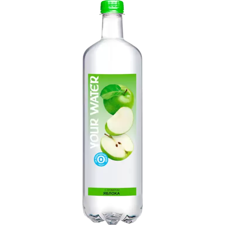 Вода "Your Water" газ., с ароматом яблоко 1л.