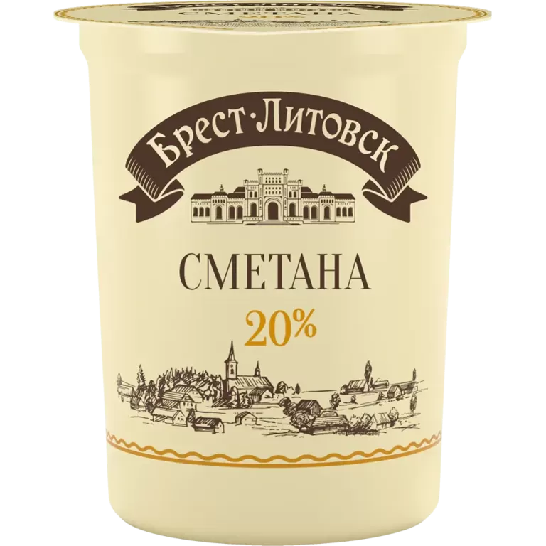 Сметана Брест-Литовская 20% 380 гр.