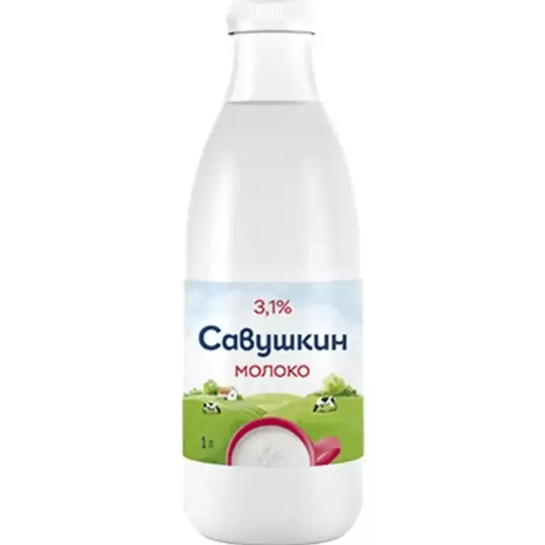 Молоко "Савушкин" ультрапастеризованное 3.1% 1 л.