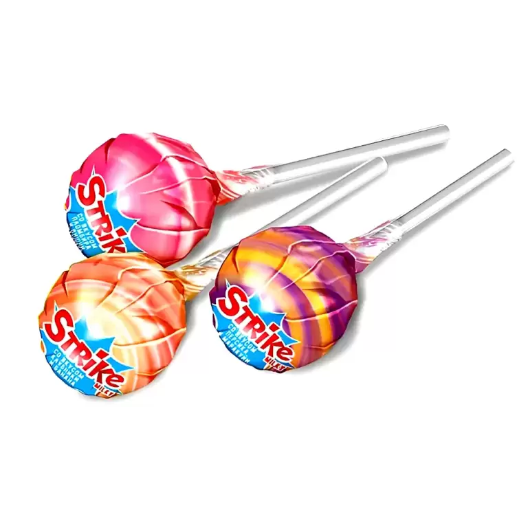 Конфеты "Страйк"  на палочке 
