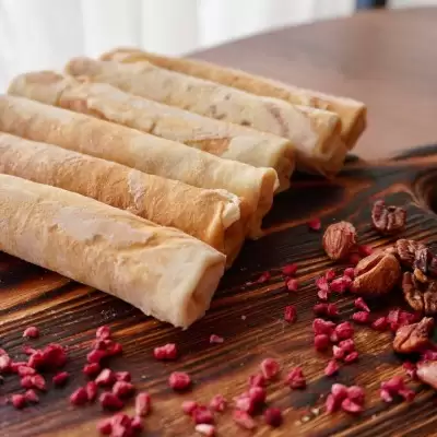 Блинчики с голубикой зам.