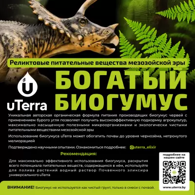 Удобрение органическое «Биогумус юТерра» 30 кг (50л.)