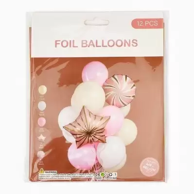 Воздушные шары "Розовые грани" 12 шт.