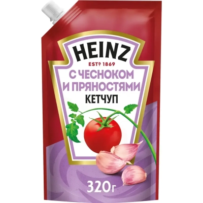 Кетчуп "HEINZ" с чесноком и пряностями 320 гр.
