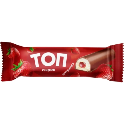 Сырок творожный глазированный "Топ" клубника 20%