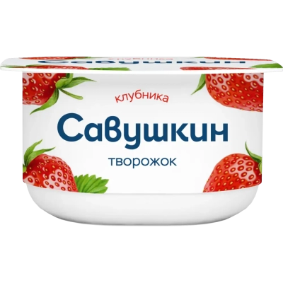 Творожный десерт "Савушкин" клубника 3.5% 120 гр.