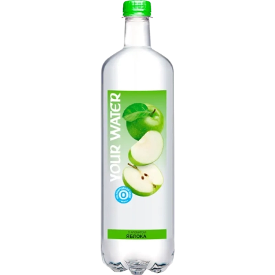 Вода "Your Water" газ., с ароматом яблоко 1л.